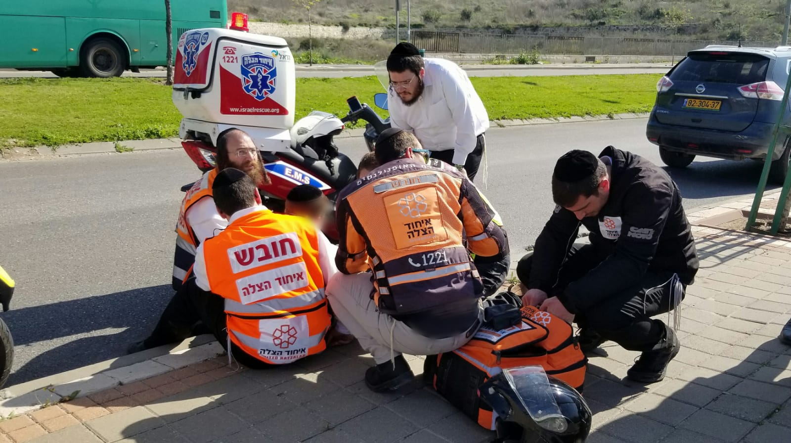 זירת האירוע בו הוכש הנער על ידי נחש (צילום: דוברות איחוד הצלה בית שמש)