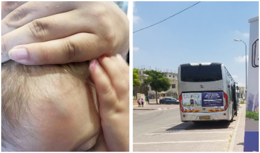 אוטובוס של סופרבוס, המכה שחטפה הפעוטה באוטובוס (צילומים: יח''צ, ליאת מזרחי)