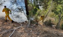 השריפה ליד מושב זנוח (צילום: דוברות כבאות והצלה)